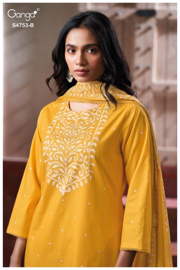 Ganga Fashion Bireya S4753 Premium Cotton Suit S4753-B
