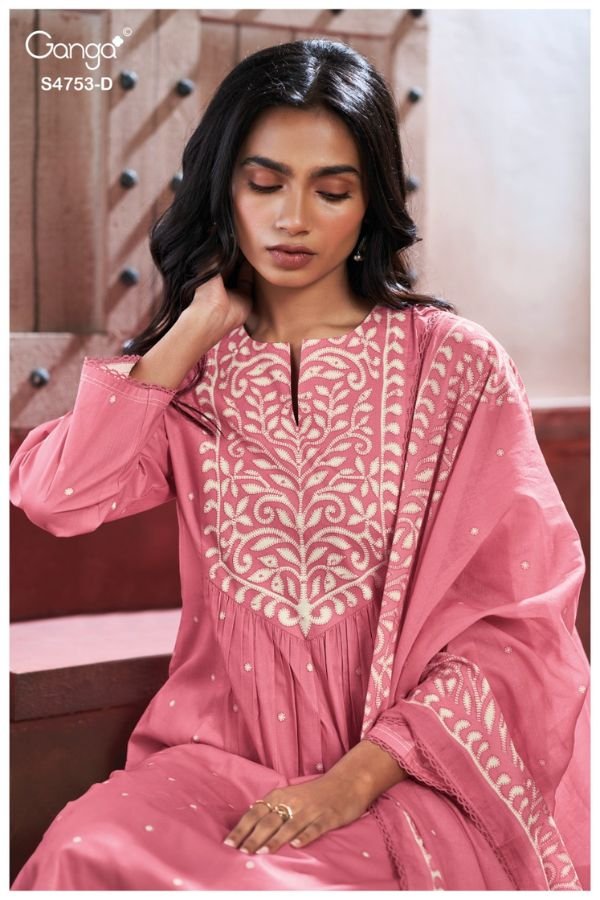 Ganga Fashion Bireya S4753 Premium Cotton Suit S4753-D
