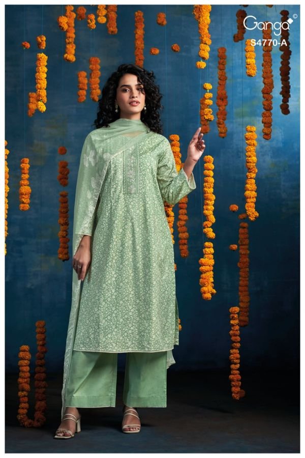 Ganga Fashion Blaise S4770 Premium Cotton Suit S4770-A