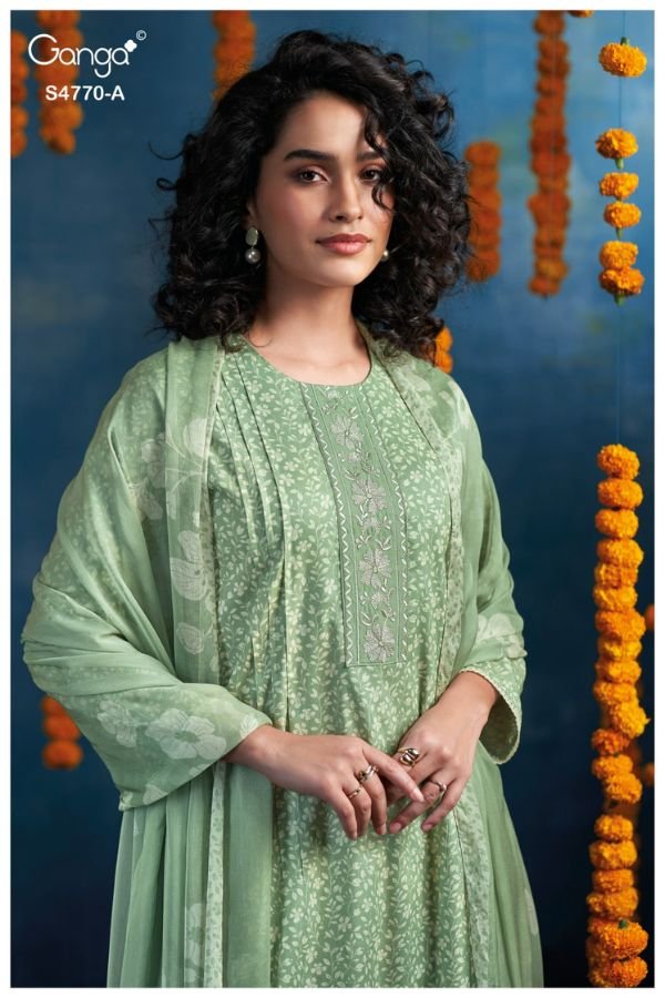 Ganga Fashion Blaise S4770 Premium Cotton Suit S4770-A