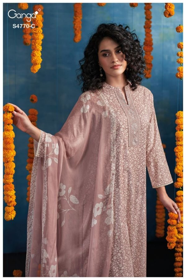 Ganga Fashion Blaise S4770 Premium Cotton Suit S4770-C