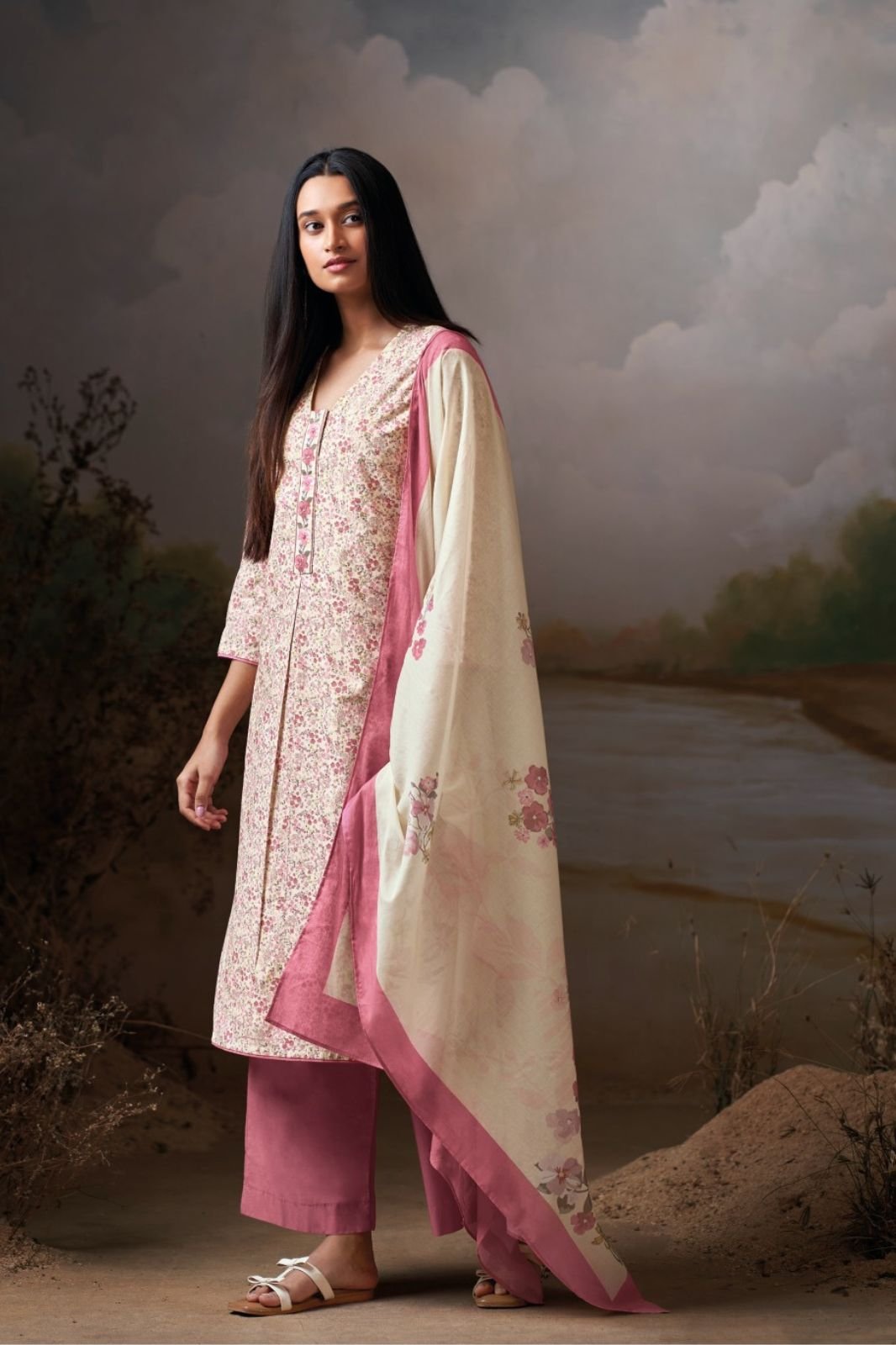 Ganga Fashion Brahvii S4785 Premium Cotton Suit S4785-D