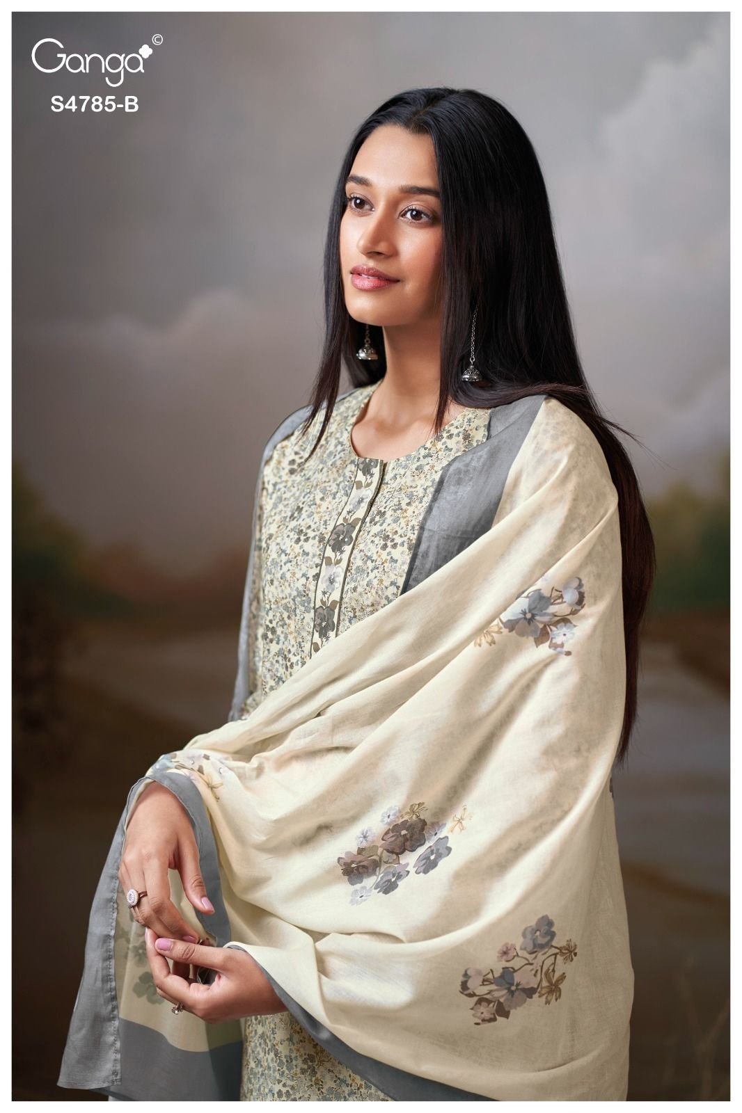 Ganga Fashion Brahvii S4785 Premium Cotton Suit S4785-B