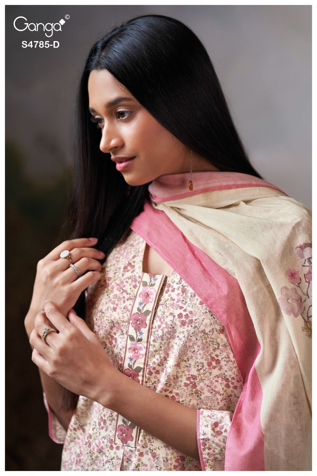 Ganga Fashion Brahvii S4785 Premium Cotton Suit S4785-D