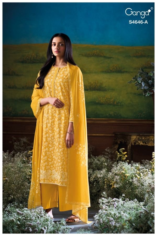 Ganga Fashion Claria S4646 Premium Cotton Suit S4646-A