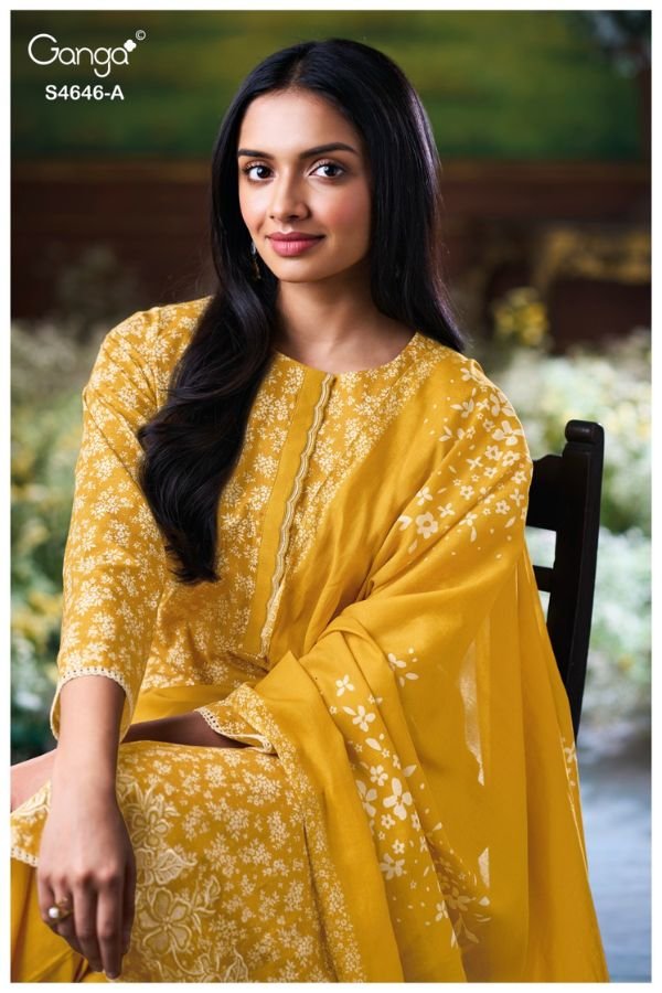 Ganga Fashion Claria S4646 Premium Cotton Suit S4646-A