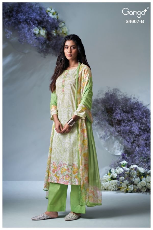 Ganga Fashion Daziel S4607 Cotton Ladies Suit S4607-B