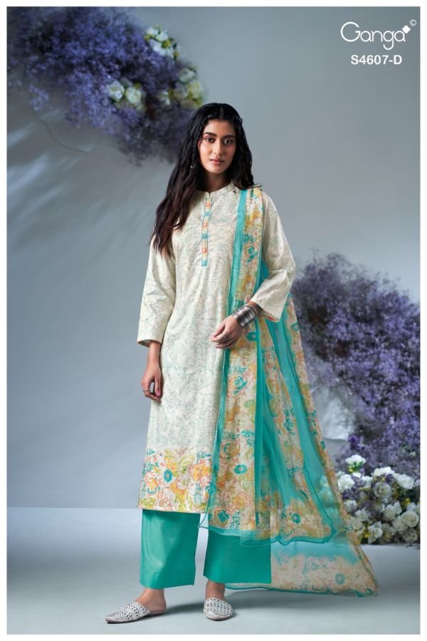 Ganga Fashion Daziel S4607 Cotton Ladies Suit S4607-D
