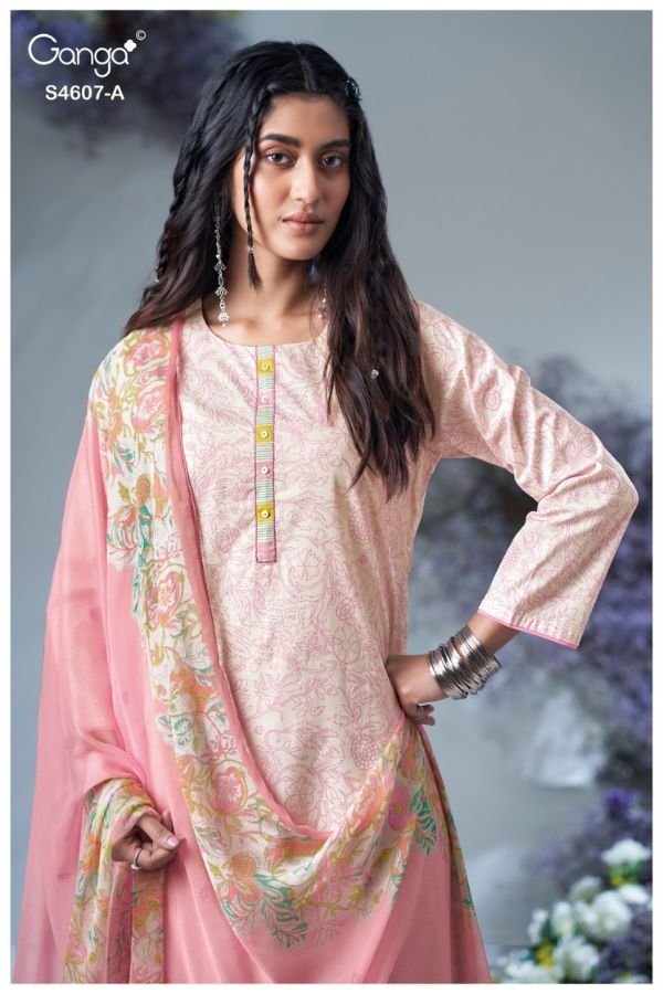 Ganga Fashion Daziel S4607 Cotton Ladies Suit S4607-A