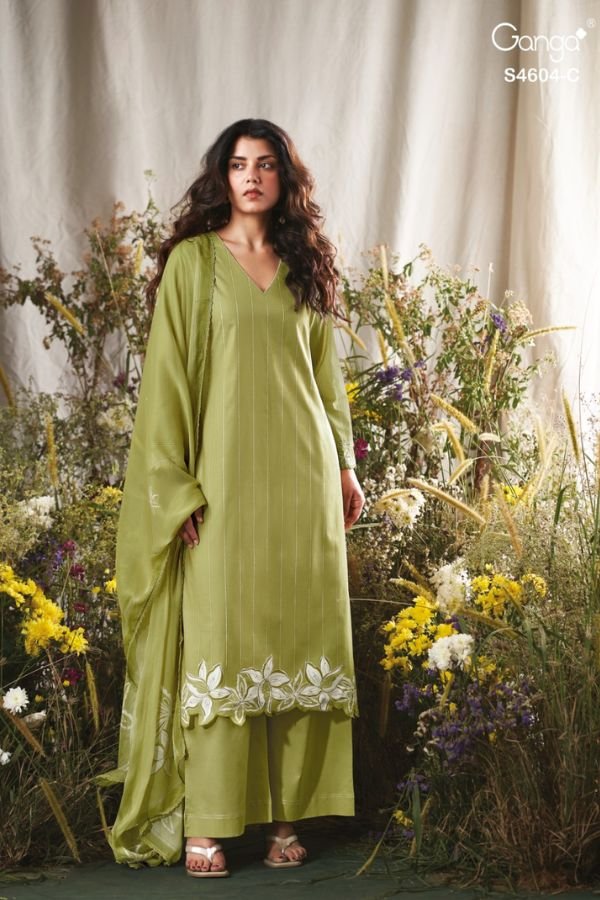 Ganga Fashion Divena S4604 Premium Cotton Suit S4604-C