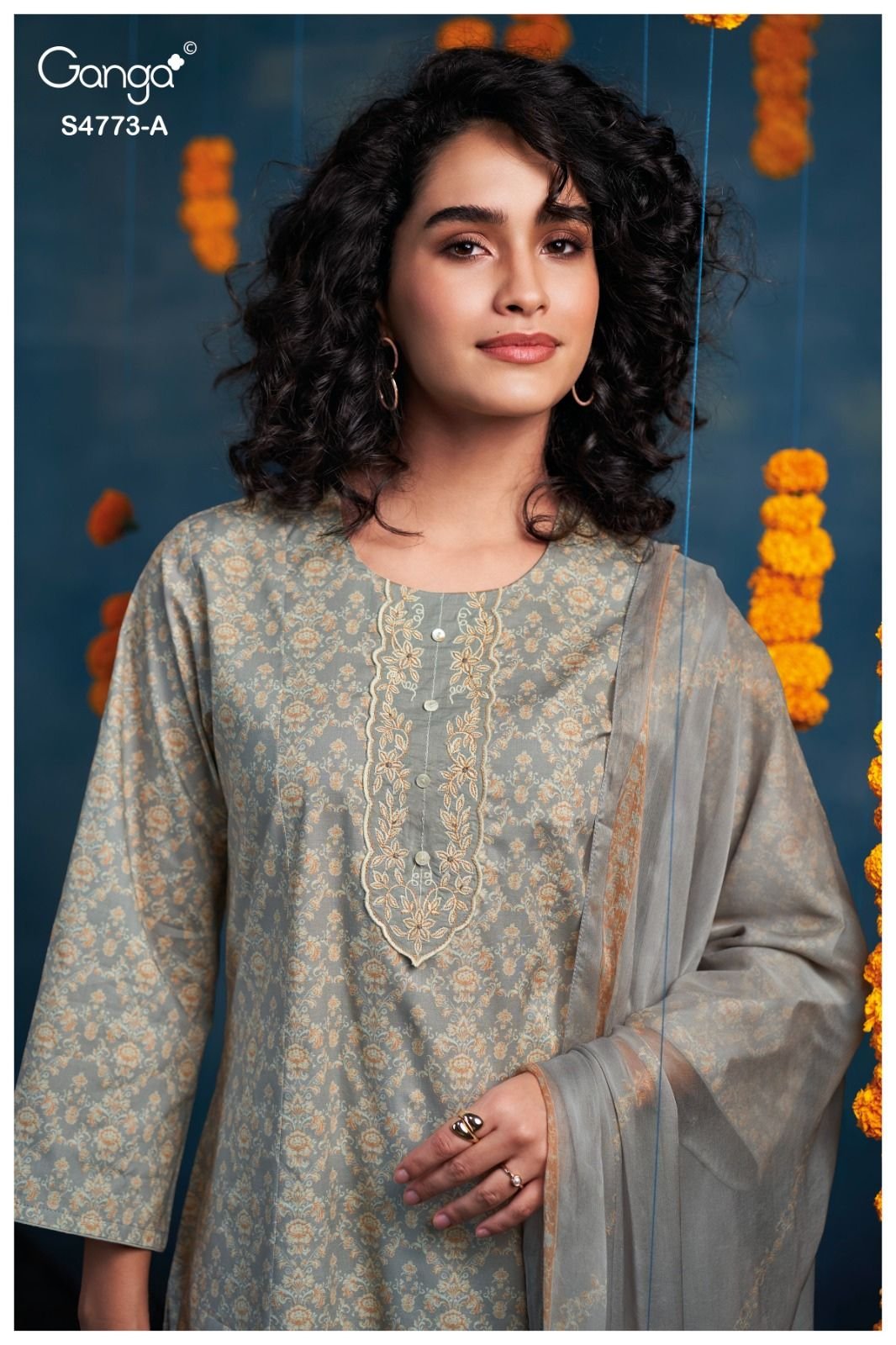 Ganga Fashion Druvie S4773 Premium Cotton Suit S4773-A