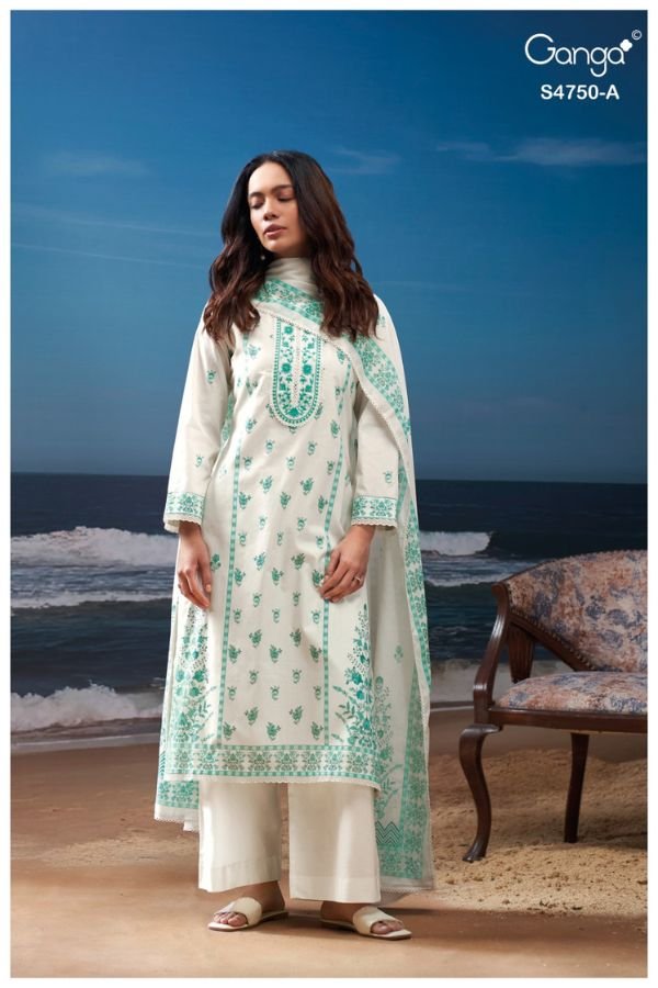 Ganga Fashion Eaelith S4750 Cotton Ladies Suit S4750-A