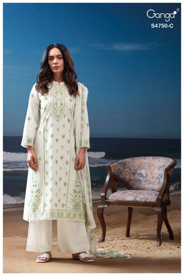 Ganga Fashion Eaelith S4750 Cotton Ladies Suit S4750-C