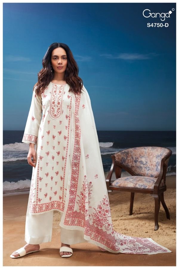 Ganga Fashion Eaelith S4750 Cotton Ladies Suit S4750-D