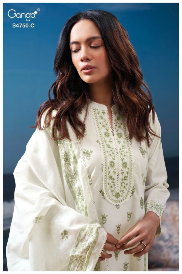 Ganga Fashion Eaelith S4750 Cotton Ladies Suit S4750-C