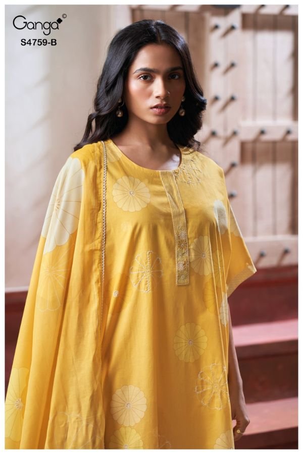 Ganga Fashion Eiraaya S4759 Premium Cotton Suit S4759-B