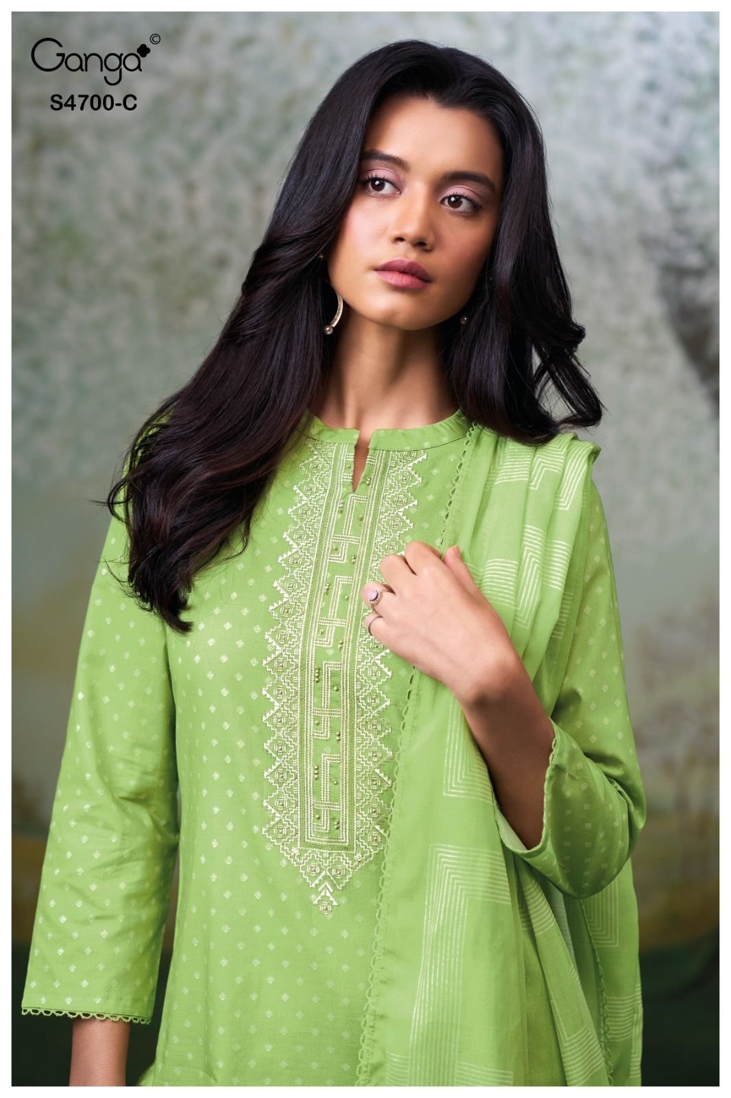 Ganga Fashion Ekanshi S4700 Premium Cotton Suit S4700-C