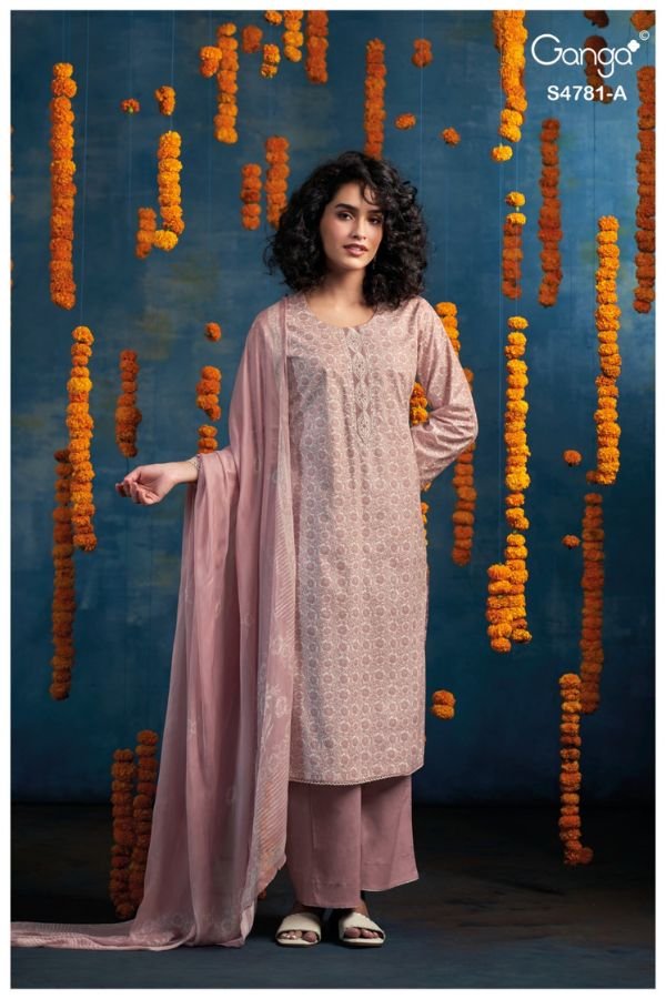 Ganga Fashion Elise S4781 Premium Cotton Suit S4781-A