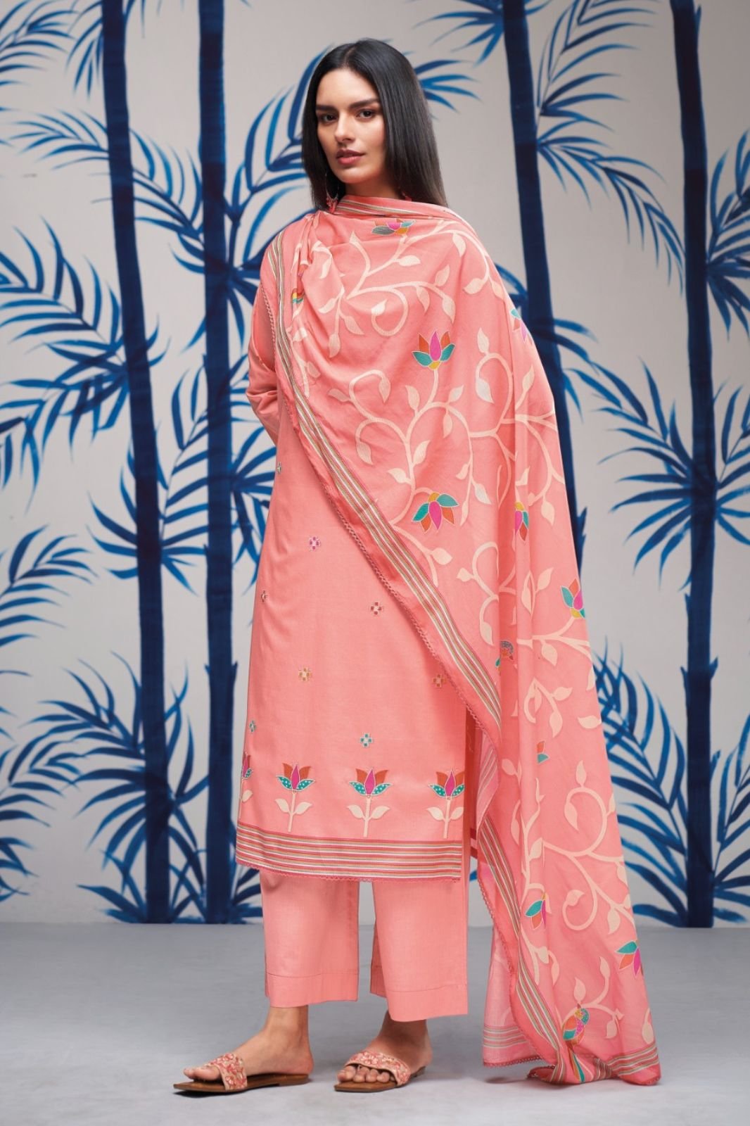 Ganga Fashion Elmira S4597 Premium Cotton Suit S4597-D