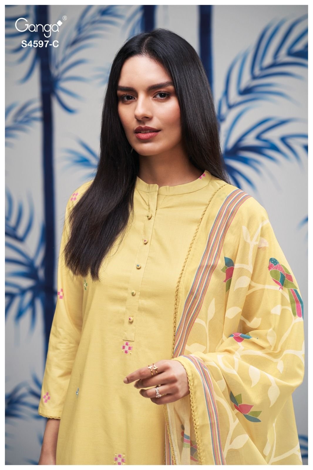 Ganga Fashion Elmira S4597 Premium Cotton Suit S4597-C