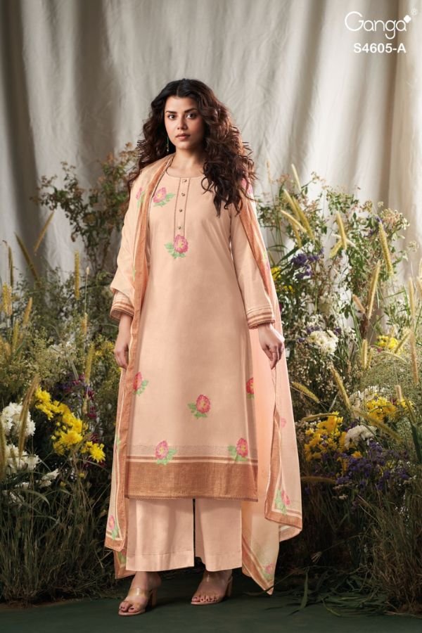 Ganga Fashion Erixa S4605 Cotton Ladies Suit S4605-A