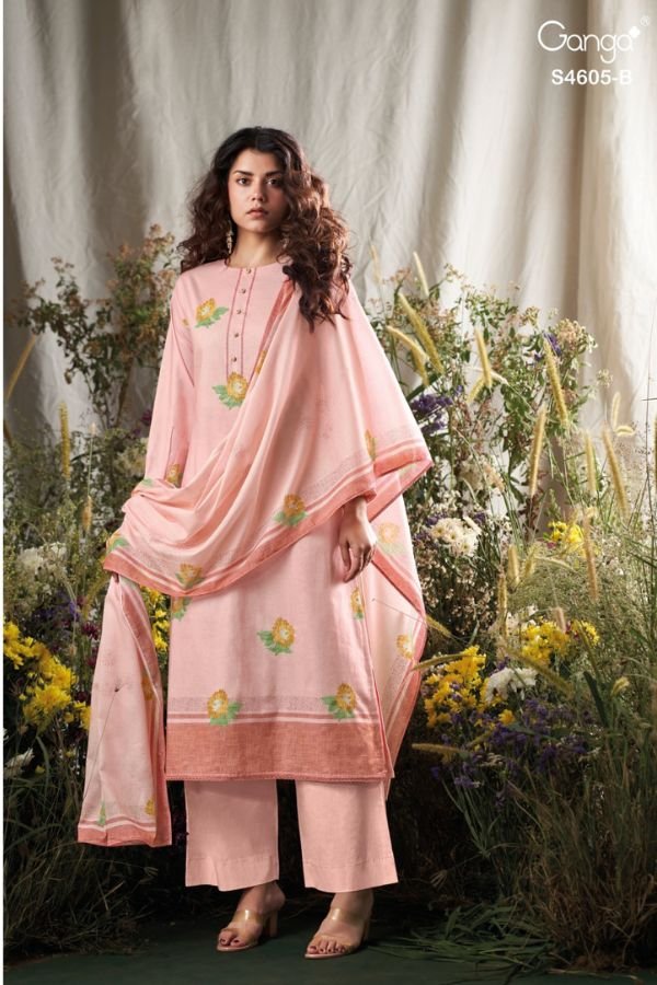 Ganga Fashion Erixa S4605 Cotton Ladies Suit S4605-B
