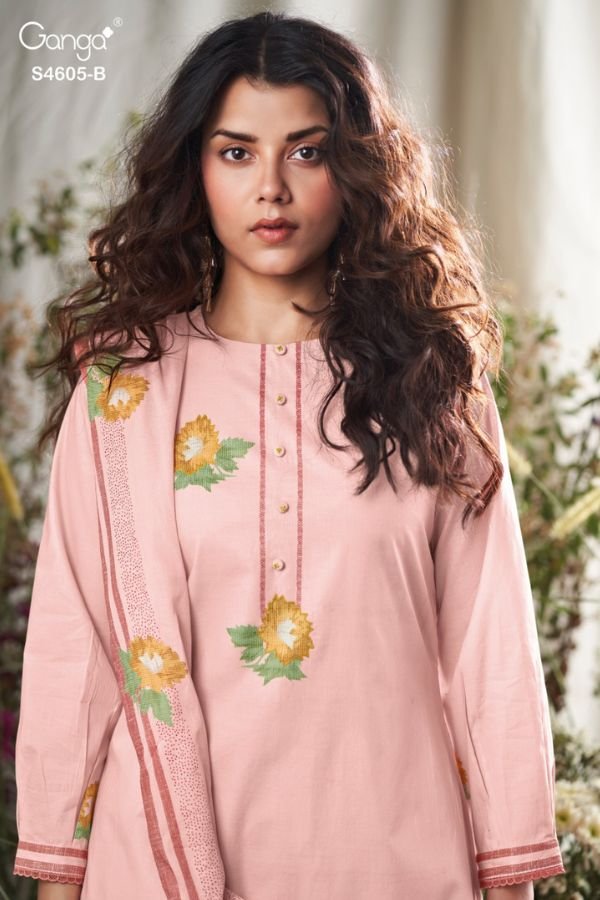 Ganga Fashion Erixa S4605 Cotton Ladies Suit S4605-B