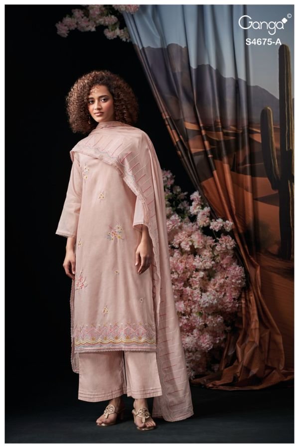 Ganga Fashion Fashmi S4675 Premium Pure Mul Suit S4675-A