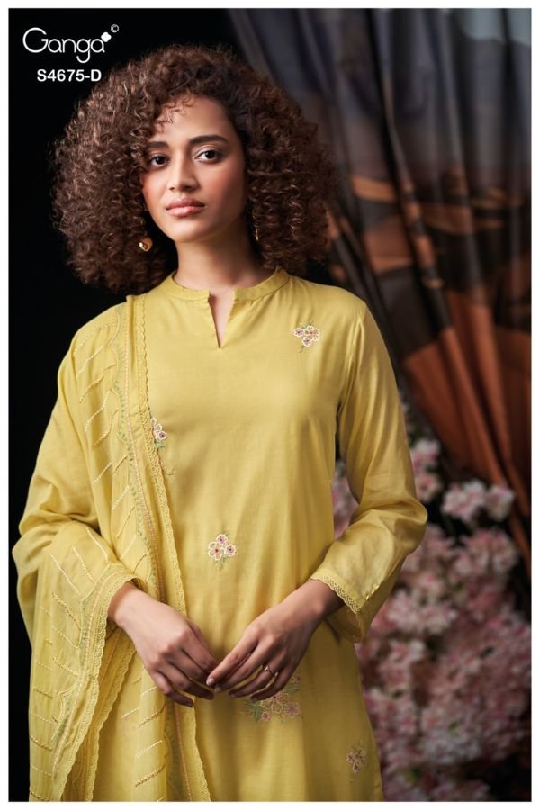 Ganga Fashion Fashmi S4675 Premium Pure Mul Suit S4675-D