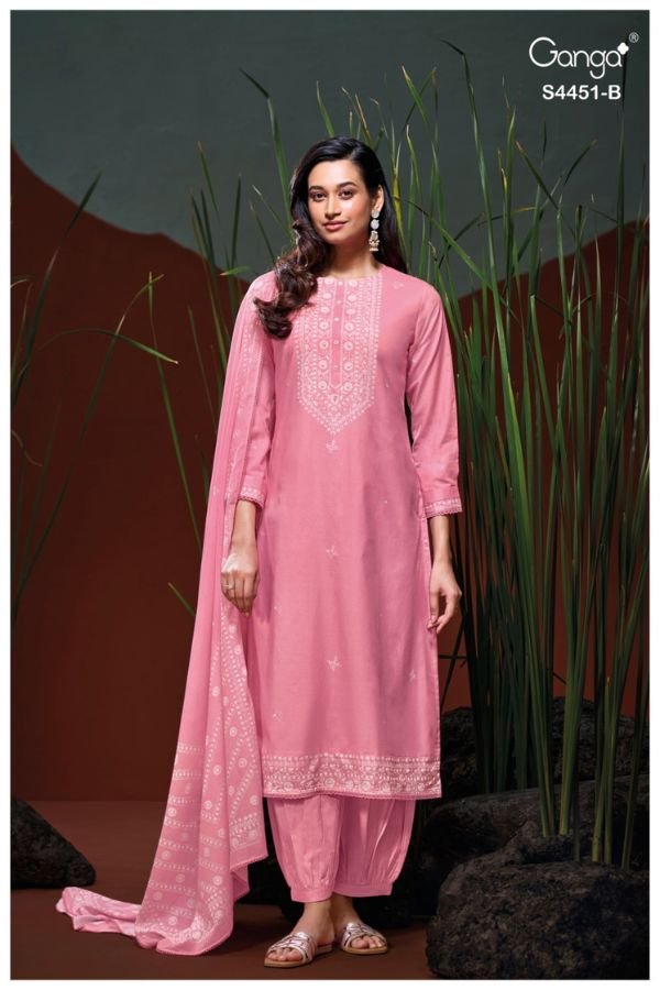Ganga Fashion Felora S4451 Premium Pure Cotton Suit S4451-B