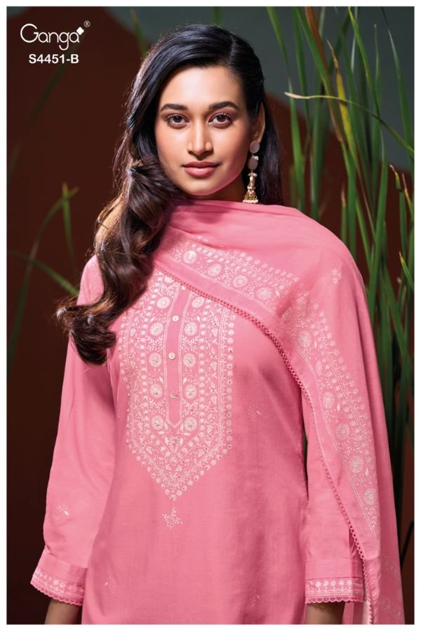 Ganga Fashion Felora S4451 Premium Pure Cotton Suit S4451-B