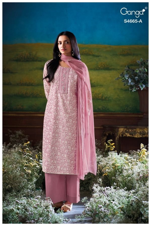 Ganga Fashion Gunjita S4665 Cotton Ladies Suit S4665-A