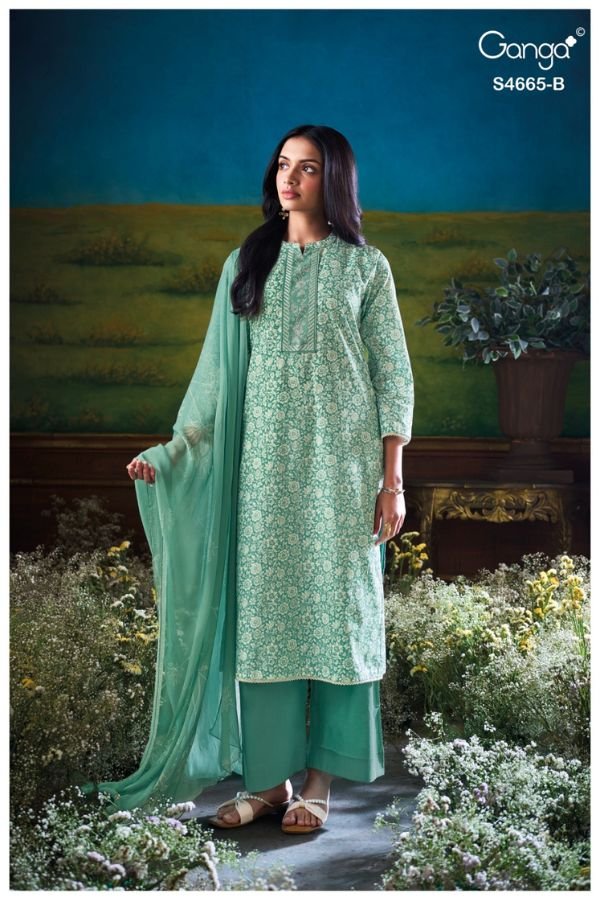 Ganga Fashion Gunjita S4665 Cotton Ladies Suit S4665-B