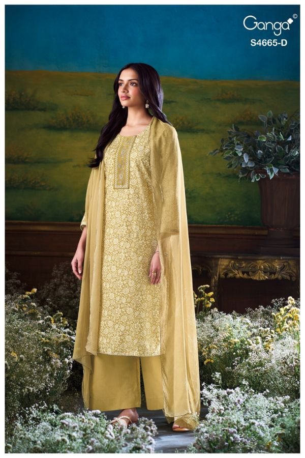 Ganga Fashion Gunjita S4665 Cotton Ladies Suit S4665-D