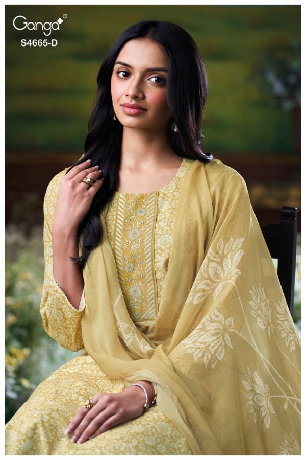 Ganga Fashion Gunjita S4665 Cotton Ladies Suit S4665-D