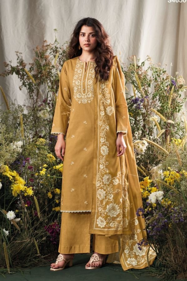 Ganga Fashion Gynela S4650 Premium Cotton Suit S4650-C