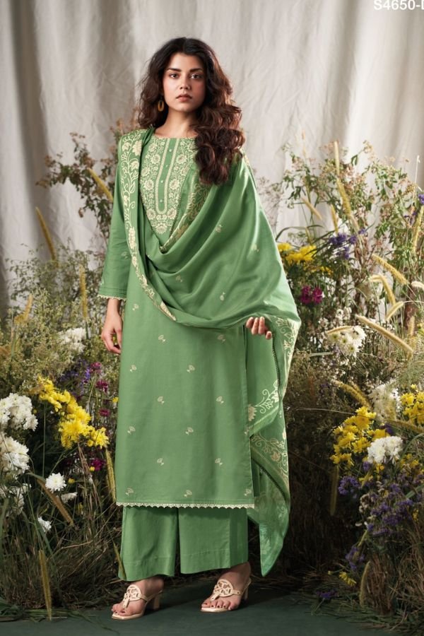 Ganga Fashion Gynela S4650 Premium Cotton Suit S4650-D