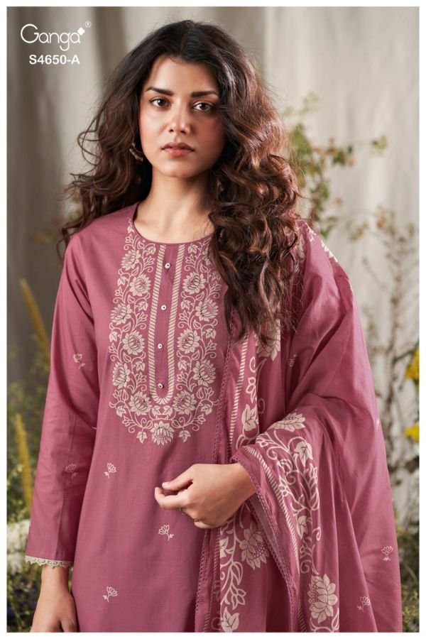 Ganga Fashion Gynela S4650 Premium Cotton Suit S4650-A