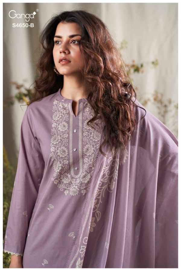 Ganga Fashion Gynela S4650 Premium Cotton Suit S4650-B