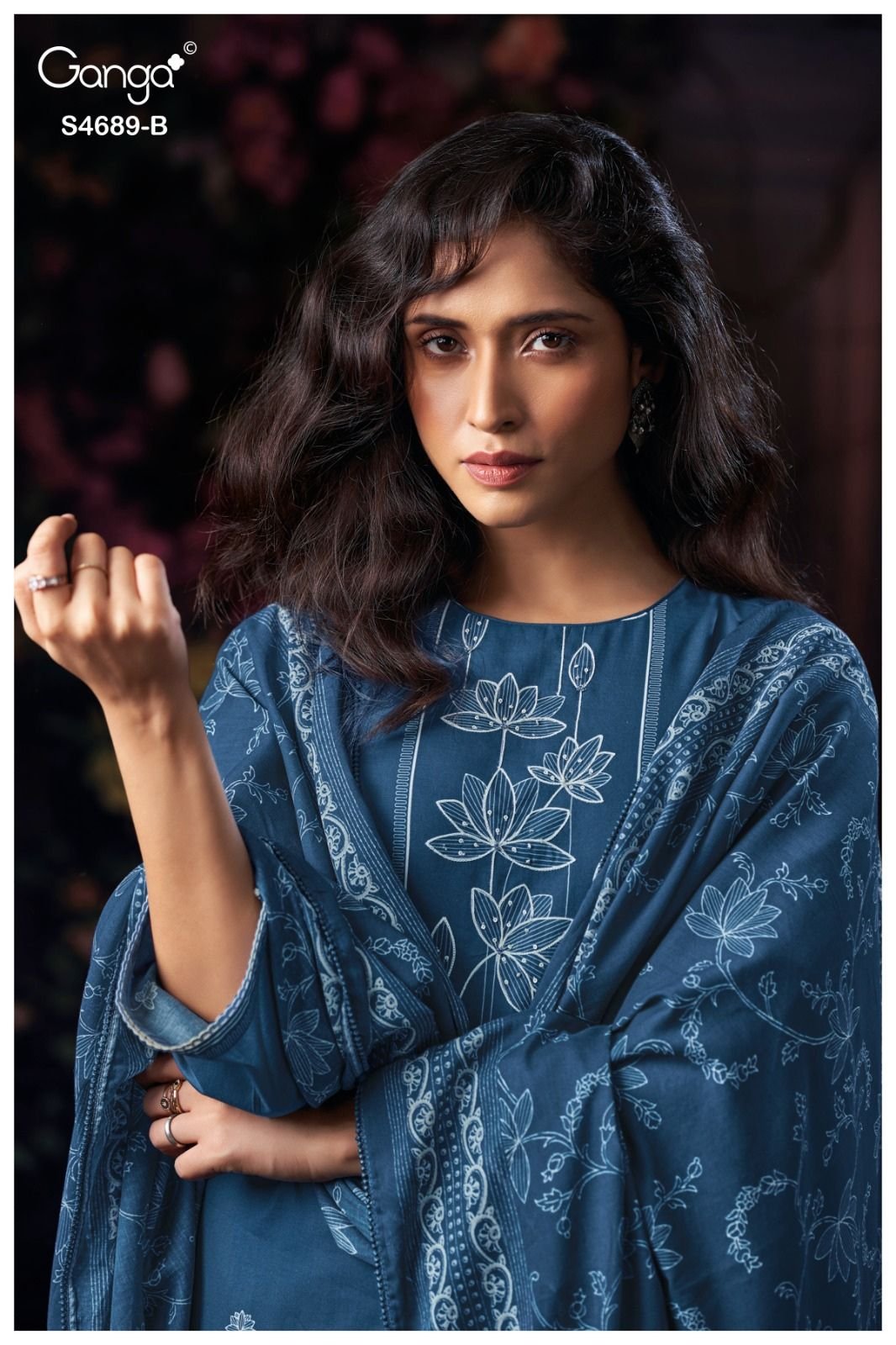 Ganga Fashion Haelyra S4689 Premium Cotton Suit S4689-B