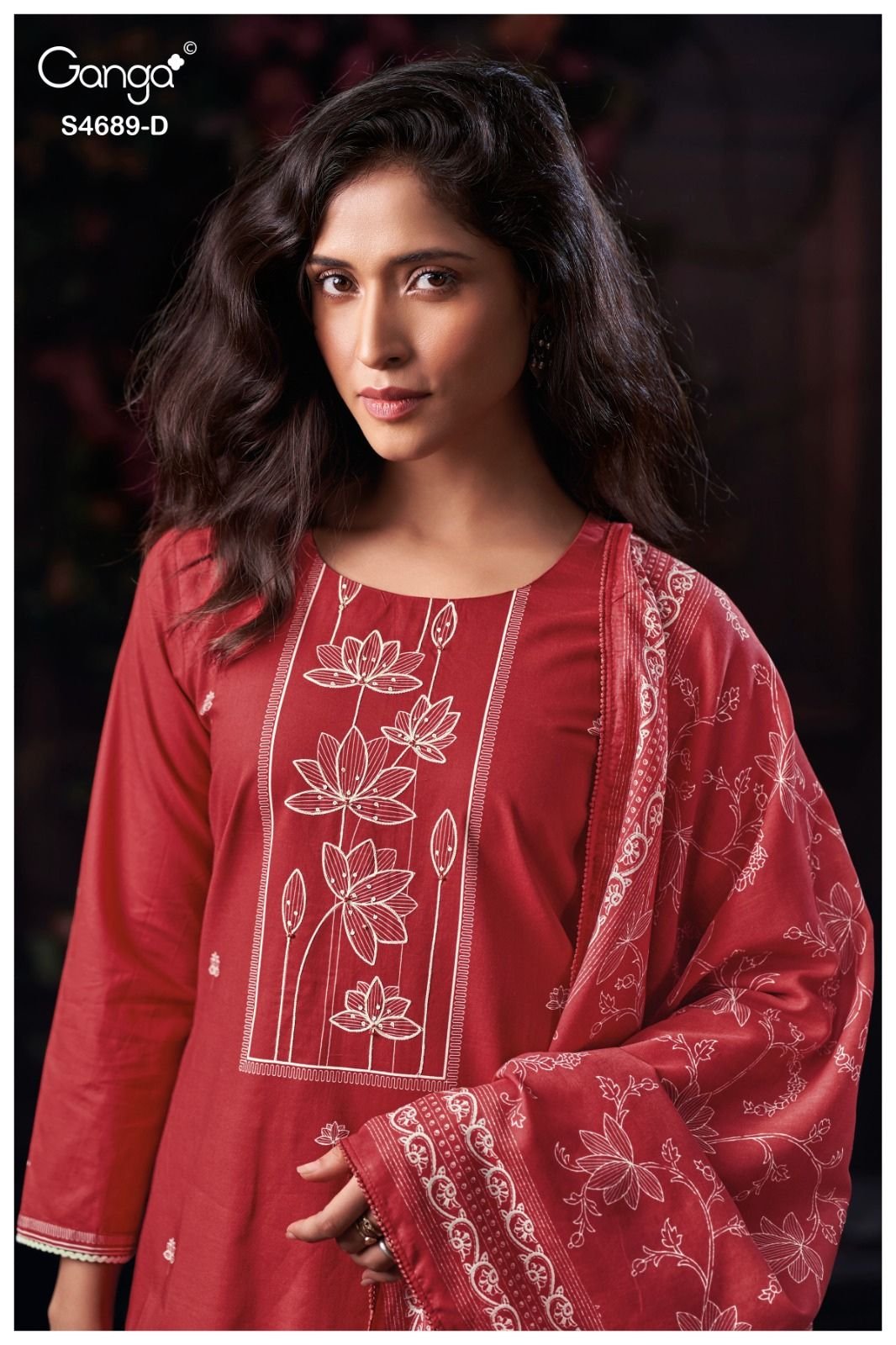 Ganga Fashion Haelyra S4689 Premium Cotton Suit S4689-D