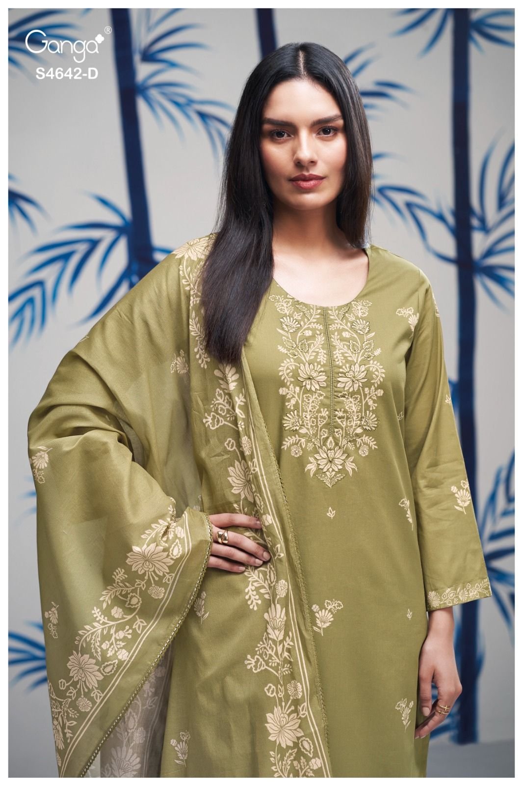 Ganga Fashion Hirael S4642 Premium Cotton Suit S4642-D