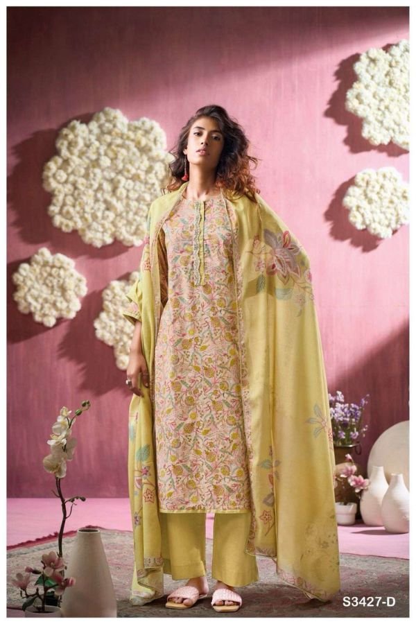 Ganga Fashion Ifrah S3427 Premium Cotton Suit S3427-D
