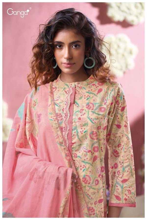 Ganga Fashion Ifrah S3427 Premium Cotton Suit S3427-A