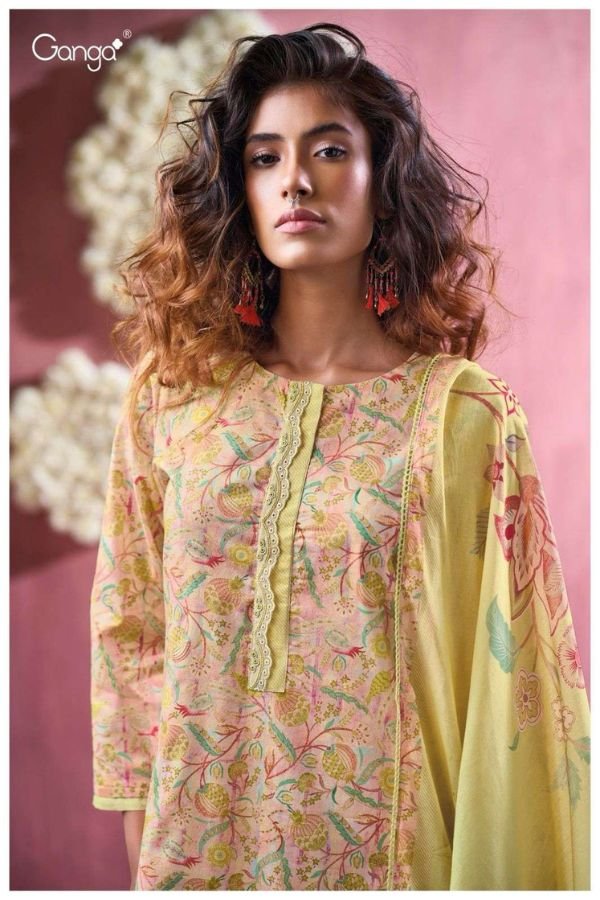 Ganga Fashion Ifrah S3427 Premium Cotton Suit S3427-D