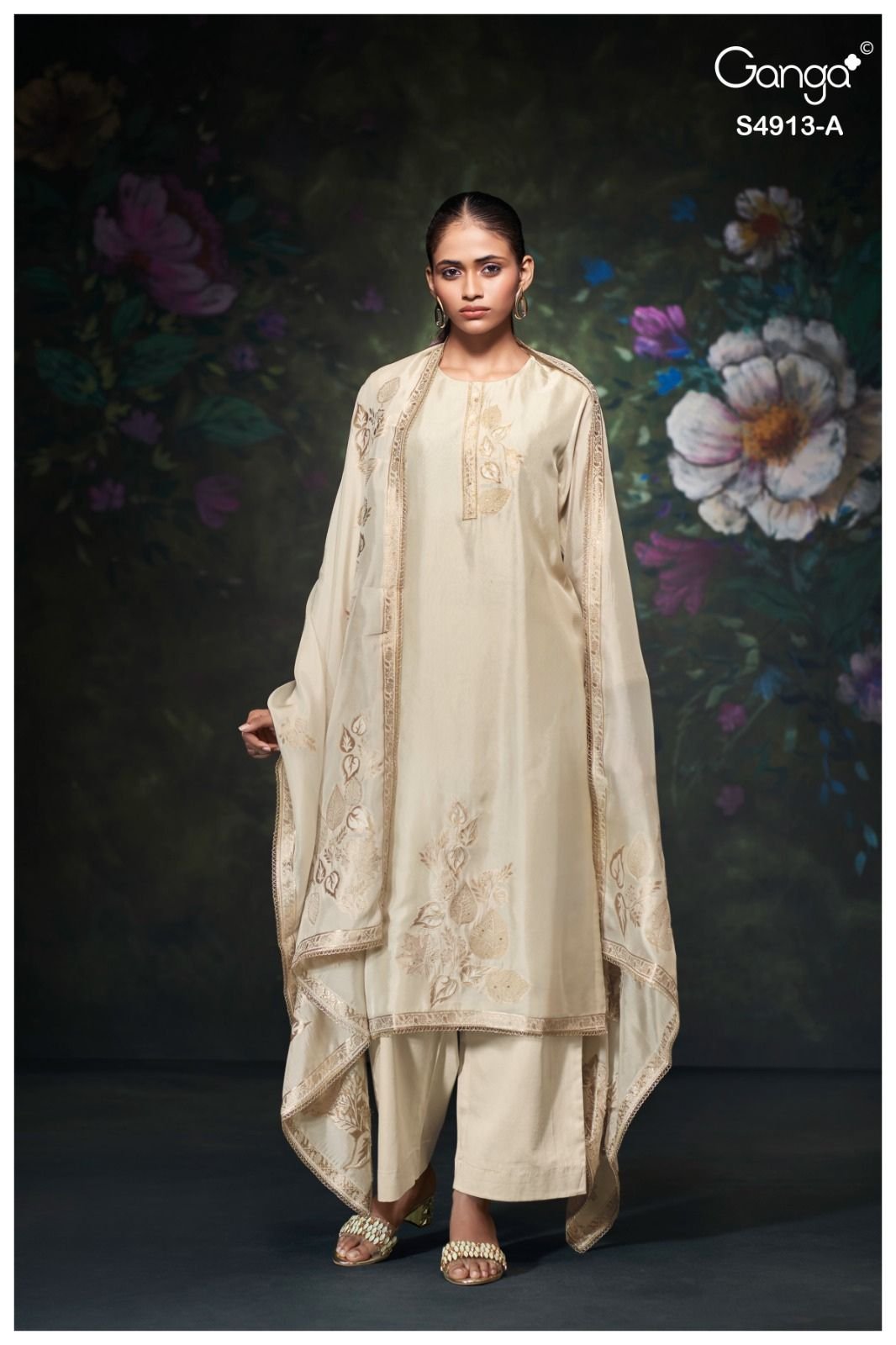 Ganga Fashion Ismera S4913 Silk Ladies Suit S4913-A