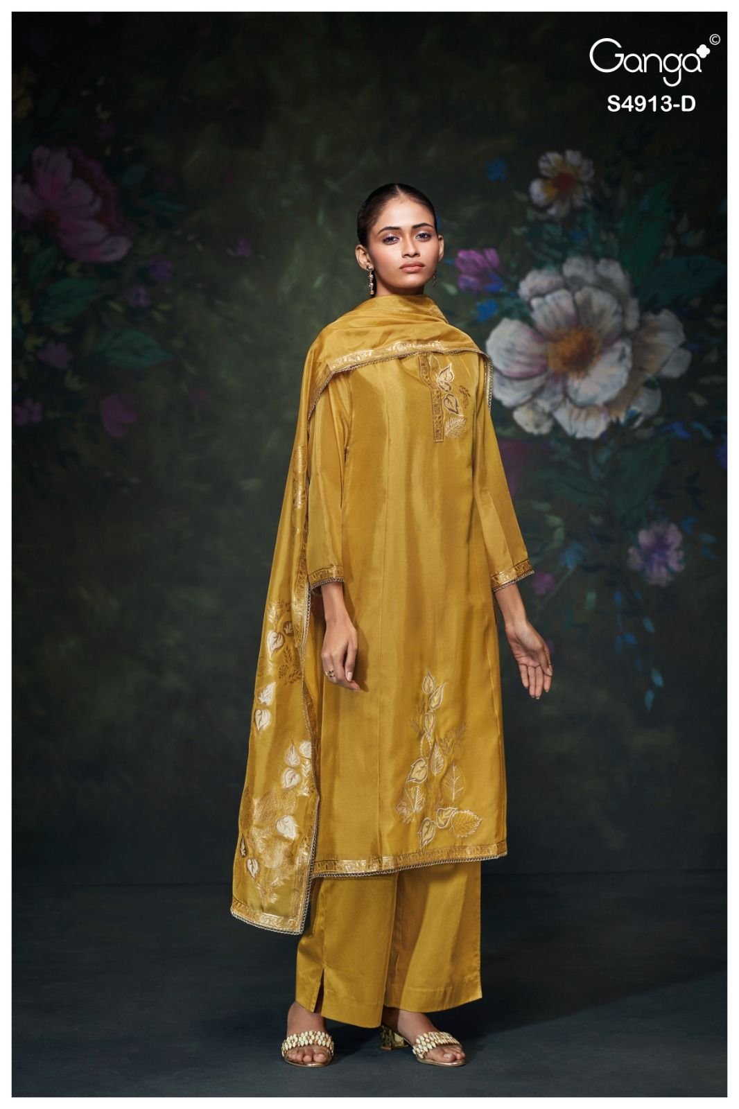 Ganga Fashion Ismera S4913 Silk Ladies Suit S4913-D