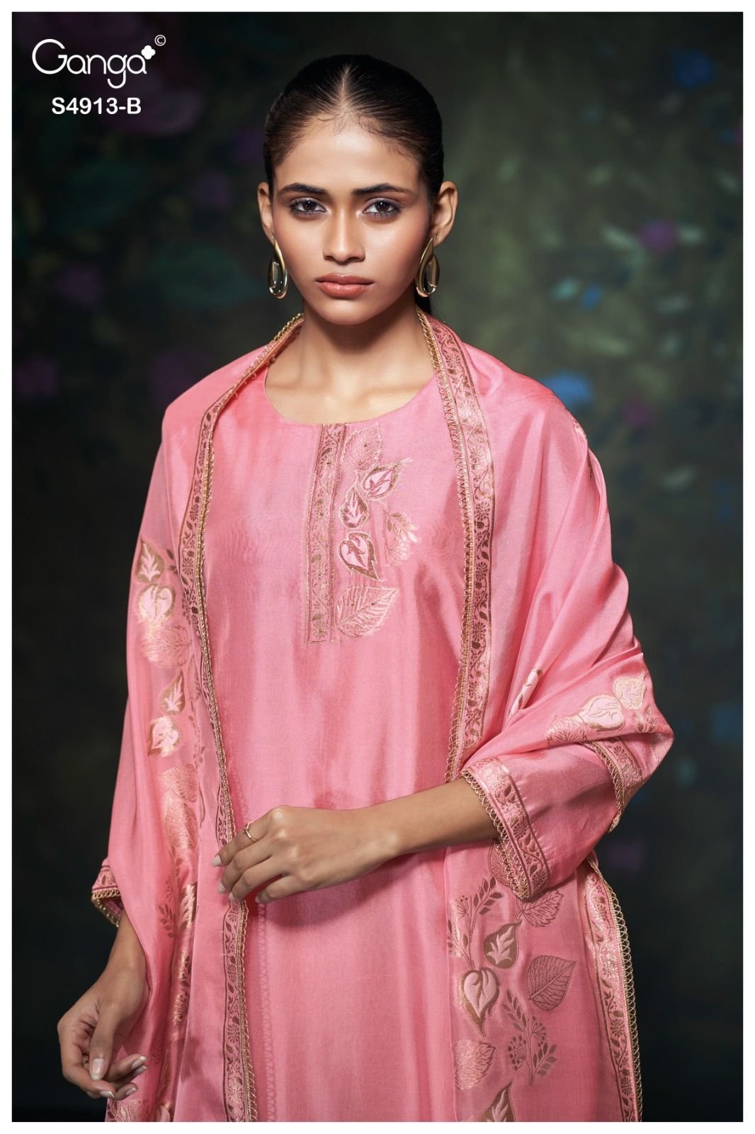 Ganga Fashion Ismera S4913 Silk Ladies Suit S4913-B