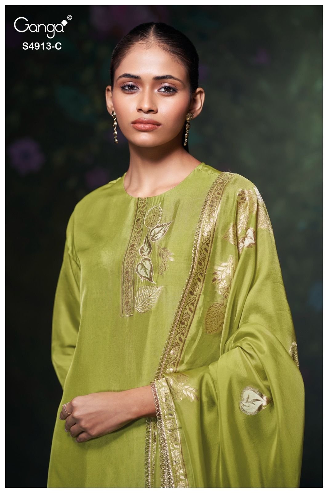 Ganga Fashion Ismera S4913 Silk Ladies Suit S4913-C