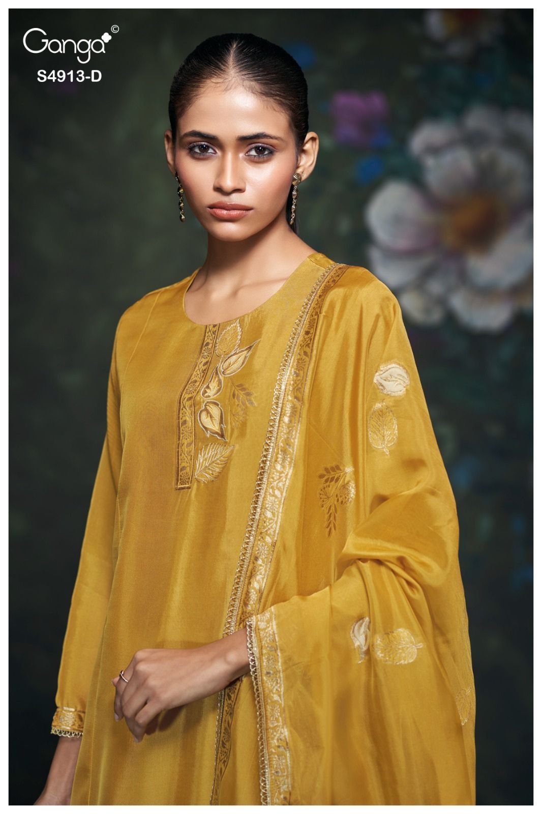 Ganga Fashion Ismera S4913 Silk Ladies Suit S4913-D